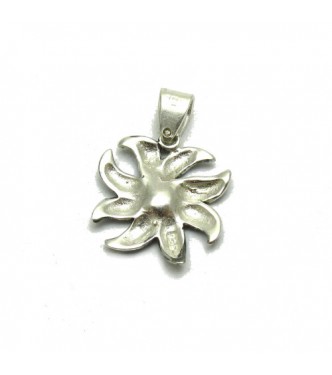 PE001184 Sterling silver pendant  flower  925 solid Empress